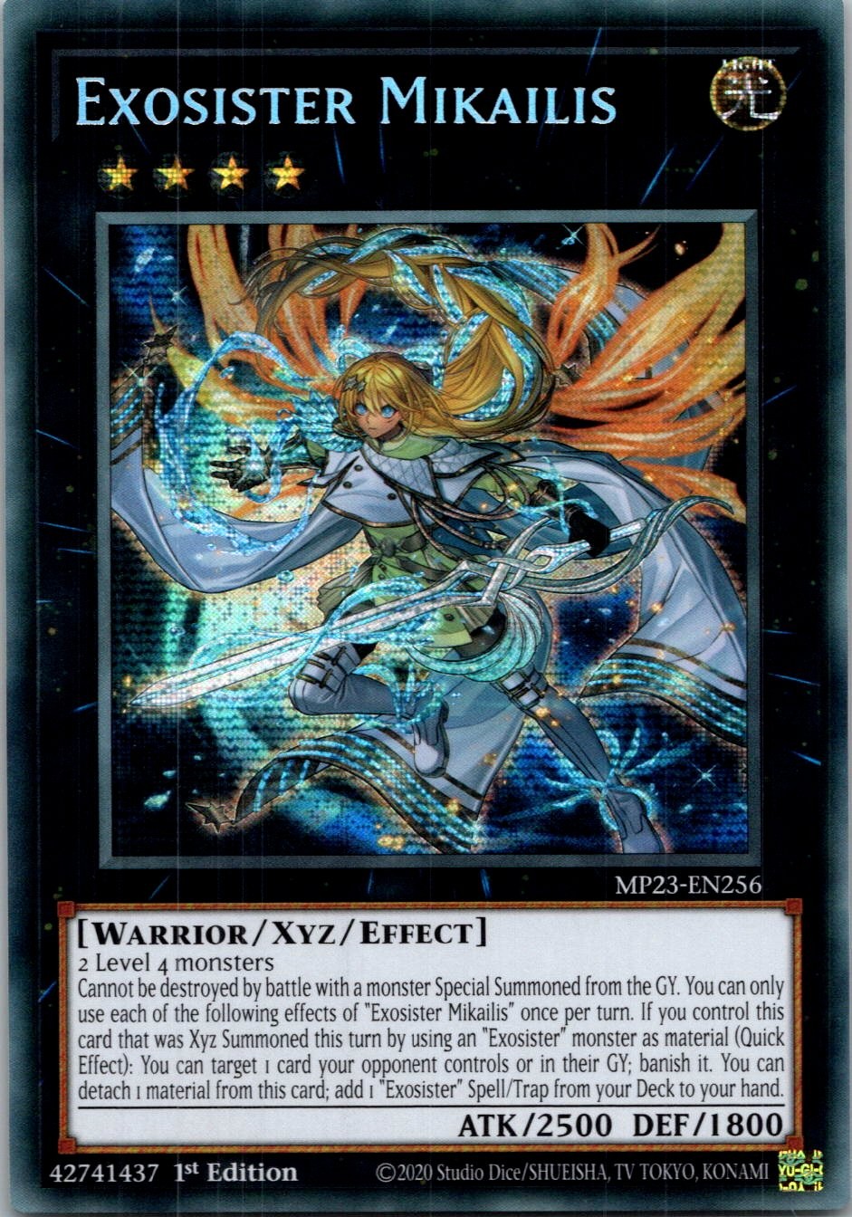 Yugioh Exosister Mikailis MP23-EN256 1st Edition Prismatic Secret Rare NM