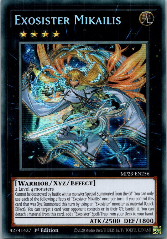 Yugioh Exosister Mikailis MP23-EN256 1st Edition Prismatic Secret Rare NM