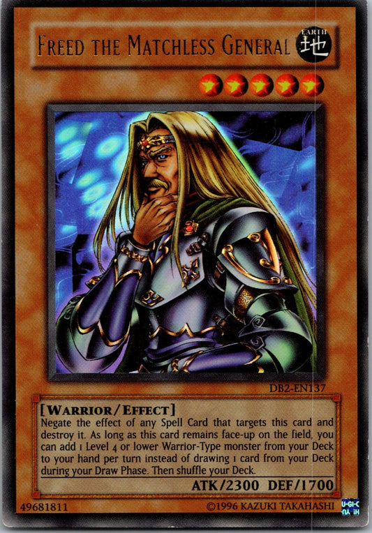 Yugioh Freed the Matchless General DB2-EN137 Ultra Rare NM