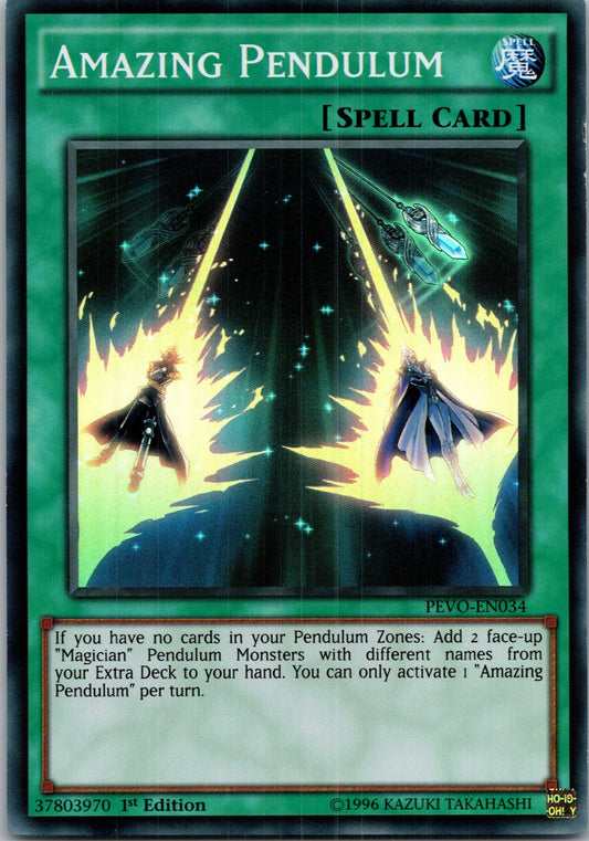 Yugioh Amazing Pendulum PEVO-EN034 1st Edition Super Rare NM