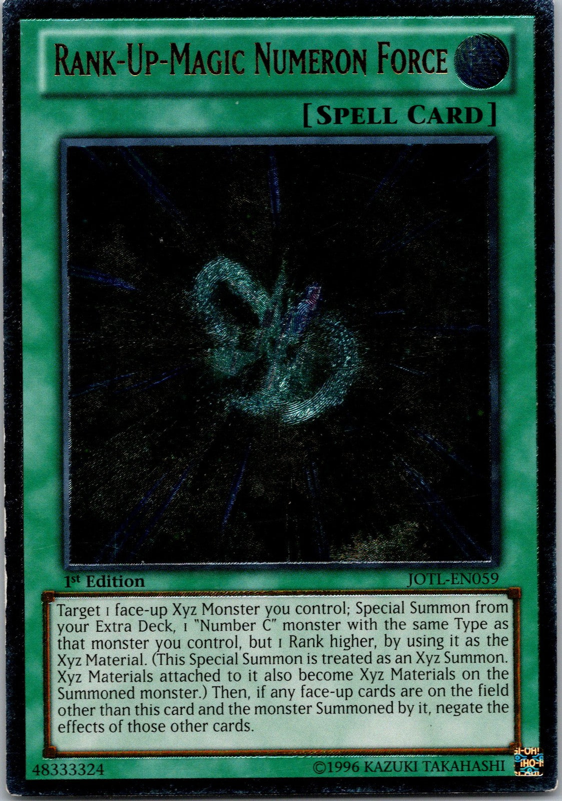 Yugioh Rank-Up-Magic Numeron Force JOTL-EN059 1st Edition Ultimate Rare NM