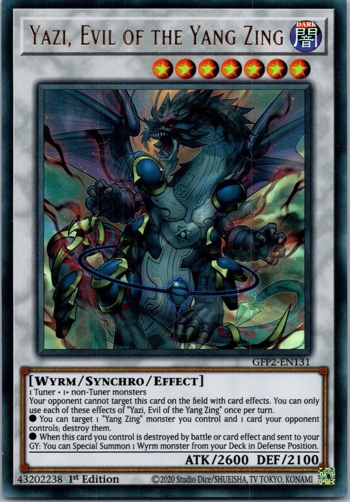 Yugioh Yazi, Evil of the Yang Zing GFP2-EN131 1st Edition Ultra Rare NM