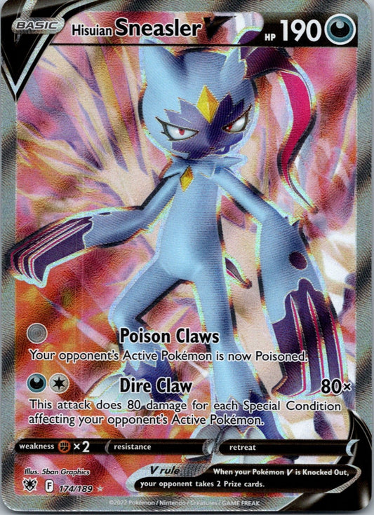 Pokemon Hisuian Sneasler V (Full Art) 174/189 Ultra Rare NM
