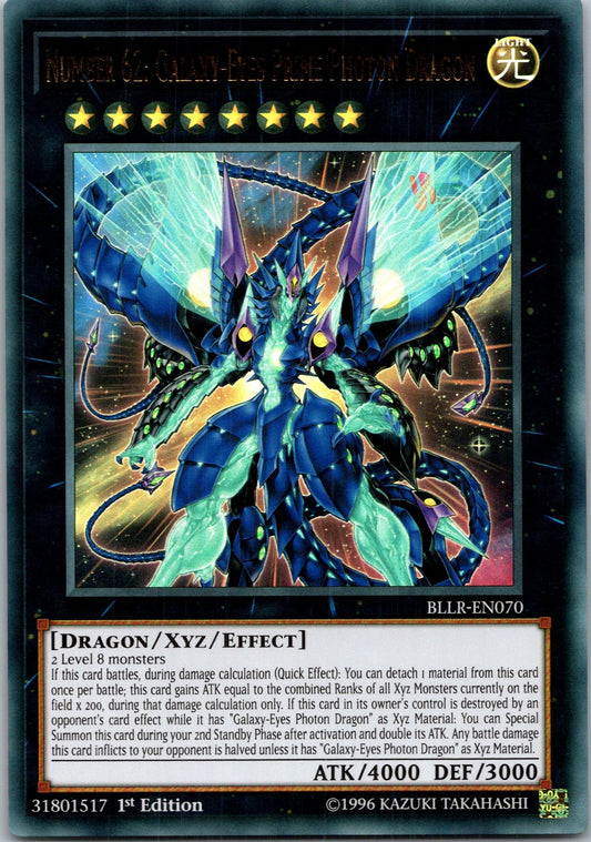 Yugioh Number 62: Galaxy-Eyes Prime Photon Dragon BLLR-EN070 1st Edition Ultra R