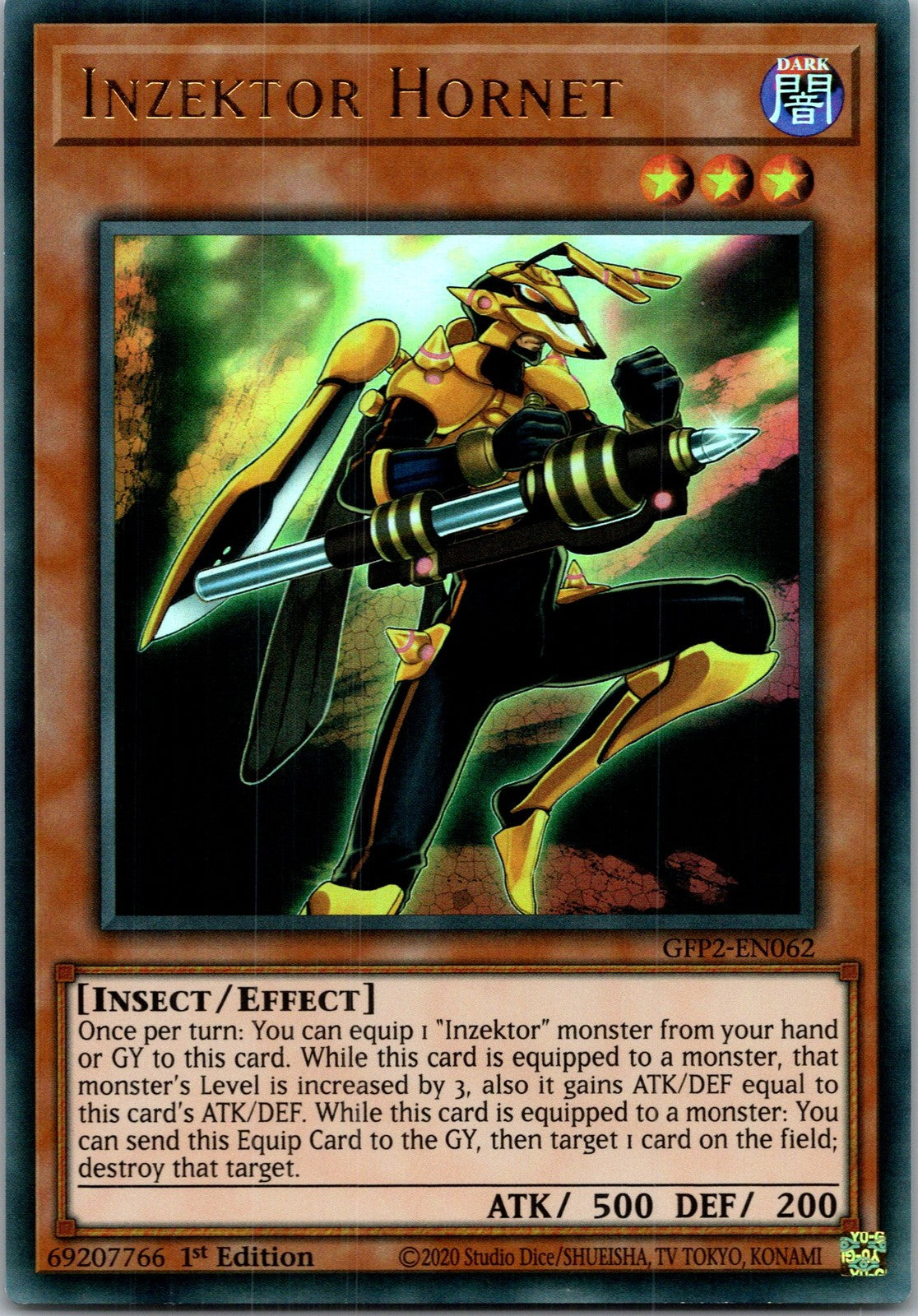 Yugioh Inzektor Hornet GFP2-EN062 1st Edition Ultra Rare NM