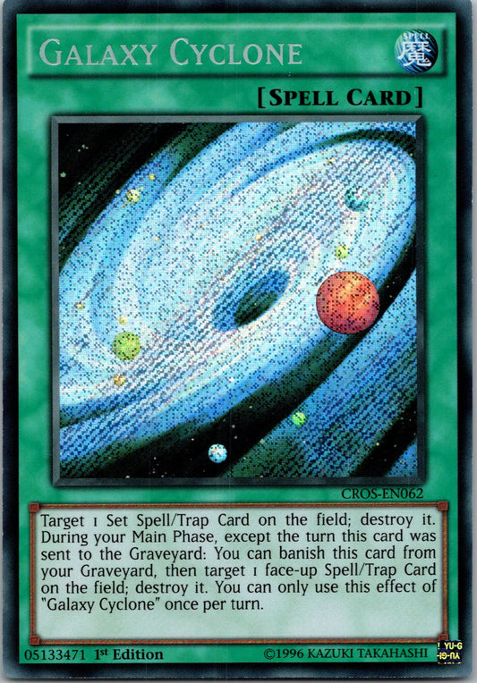 Yugioh Galaxy Cyclone CROS-EN062 1st Edition Secret Rare NM