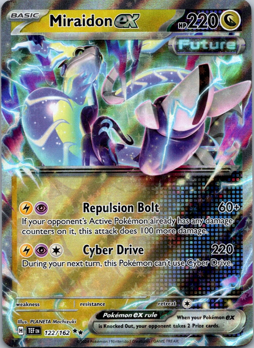 Pokemon Miraidon ex 122/162 Double Rare NM
