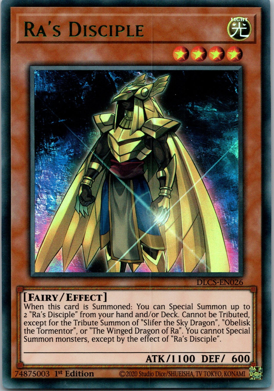 Yugioh Ra's Disciple (Green) DLCS-EN026 1st Edition Ultra Rare NM