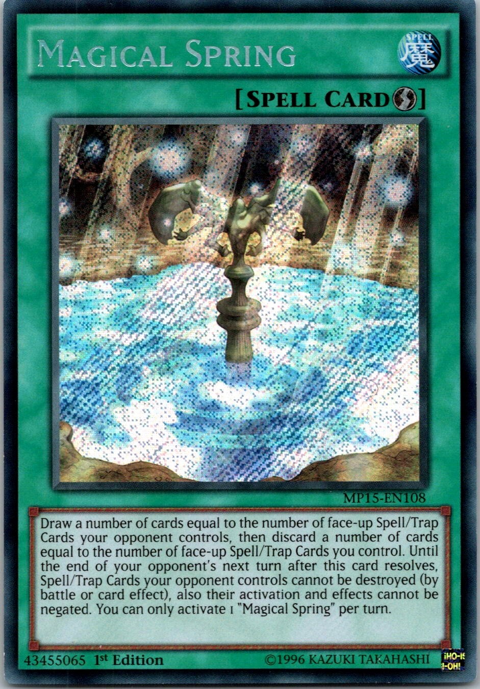 Yugioh Magical Spring MP15-EN108 1st Edition Secret Rare NM