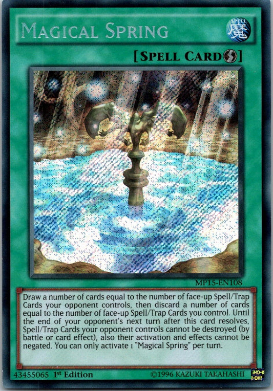 Yugioh Magical Spring MP15-EN108 1st Edition Secret Rare NM