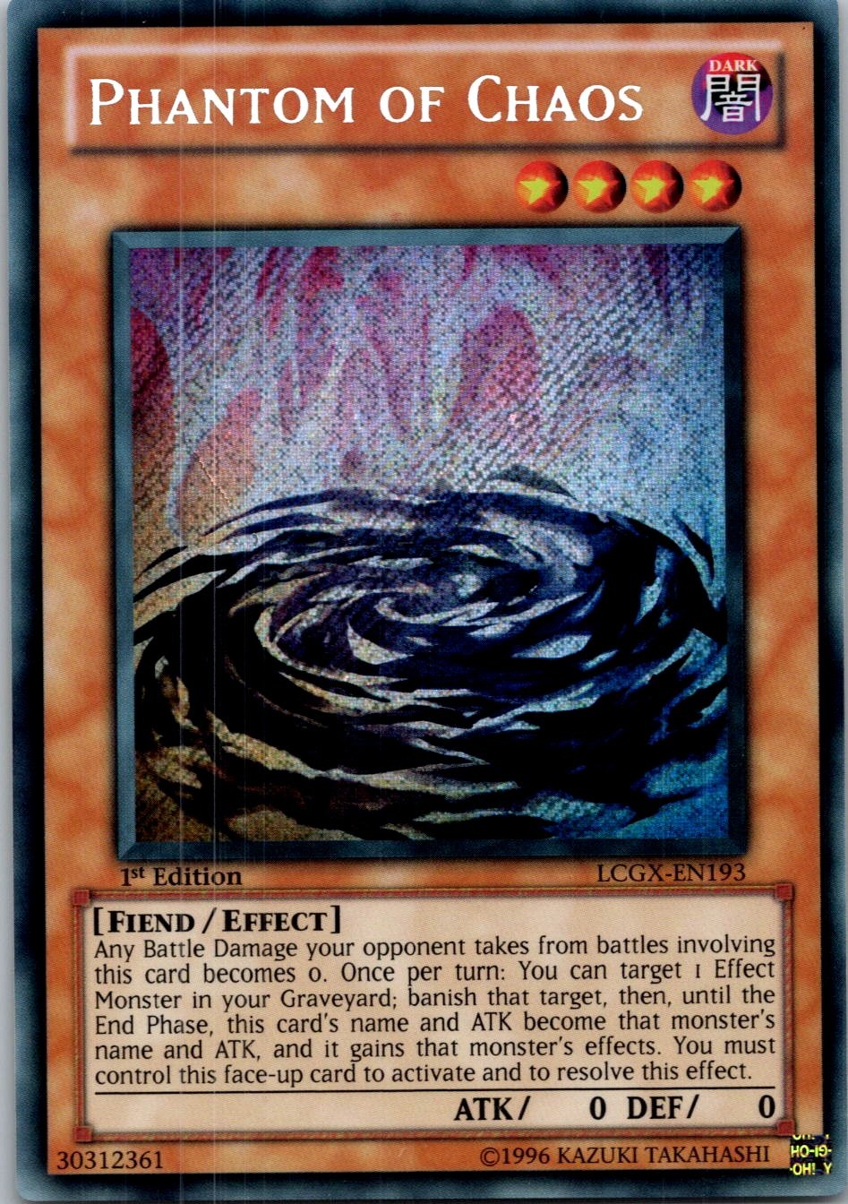 Yugioh Phantom of Chaos LCGX-EN193 1st Edition Secret Rare NM
