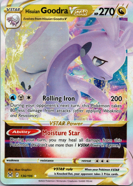 Pokemon Hisuian Goodra VSTAR 136/196 Ultra Rare NM