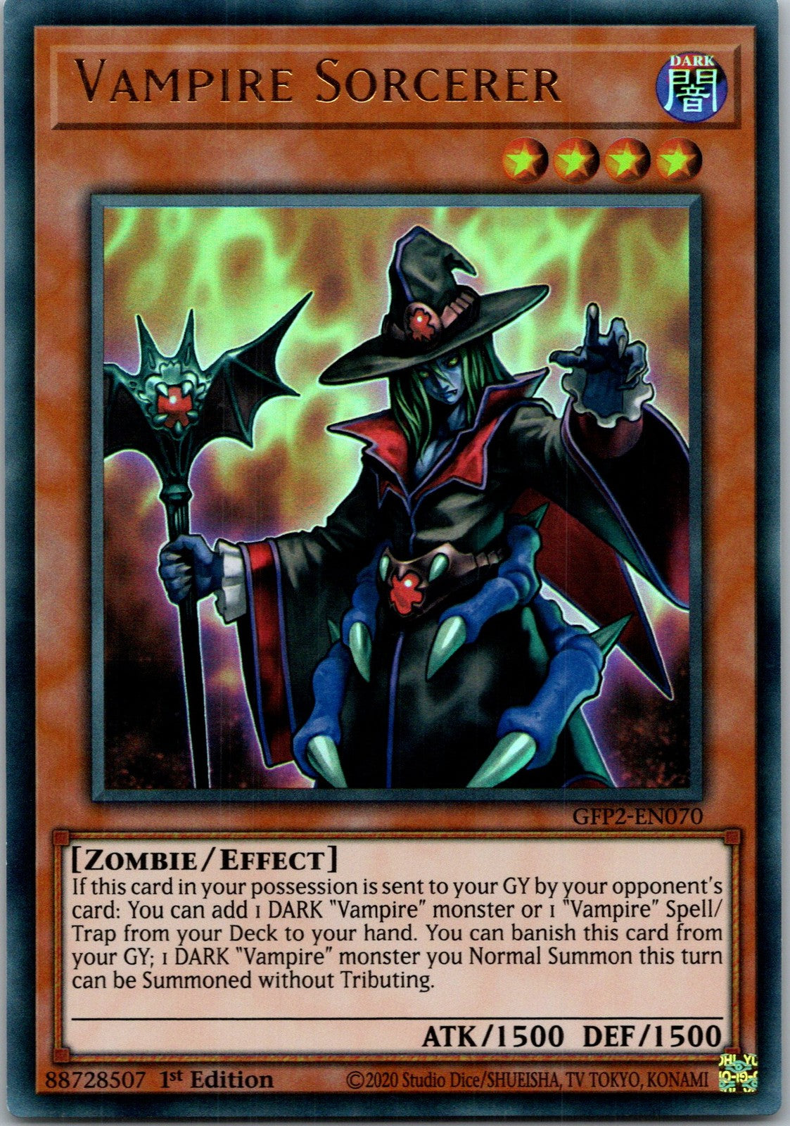 Yugioh Vampire Sorcerer GFP2-EN070 1st Edition Ultra Rare NM