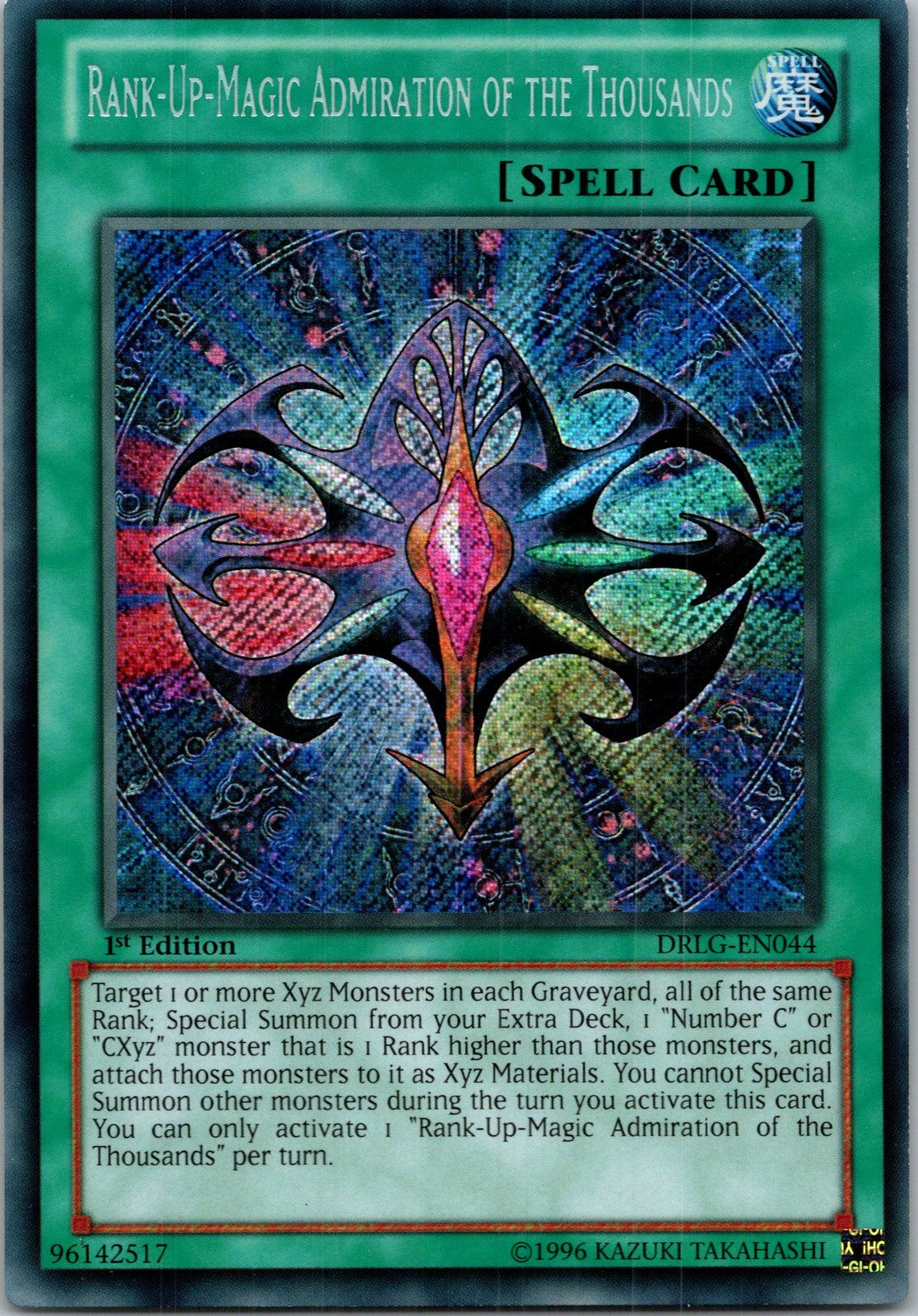 Yugioh Rank-Up-Magic Admiration of the Thousands DRLG-EN044 1st Edition Secret R