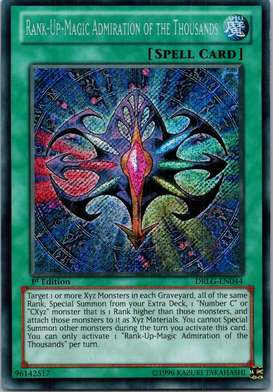 Yugioh Rank-Up-Magic Admiration of the Thousands DRLG-EN044 1st Edition Secret R