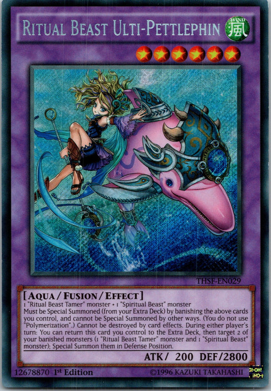Yugioh Ritual Beast Ulti-Pettlephin THSF-EN029 1st Edition Secret Rare NM