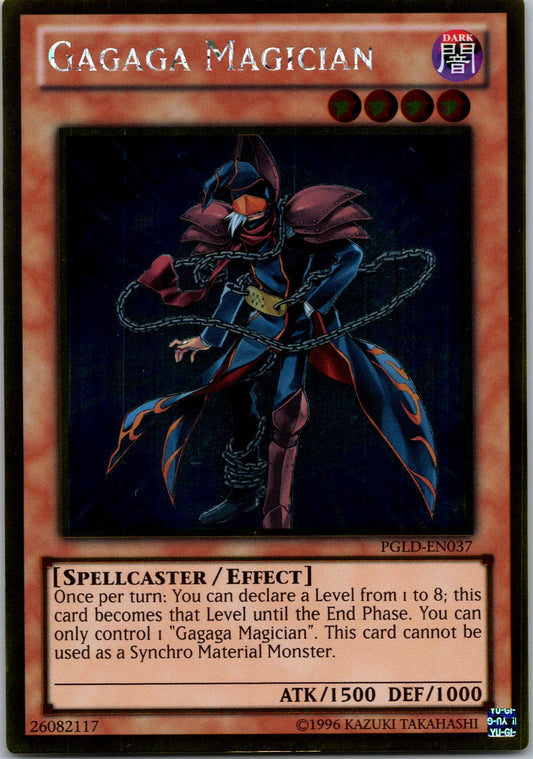 Yugioh Gagaga Magician PGLD-EN037 Gold Rare NM