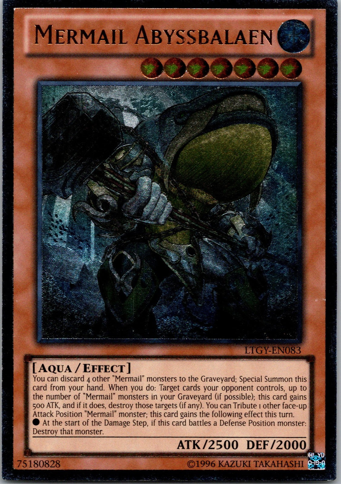 Yugioh Mermail Abyssbalaen LTGY-EN083 Ultimate Rare NM