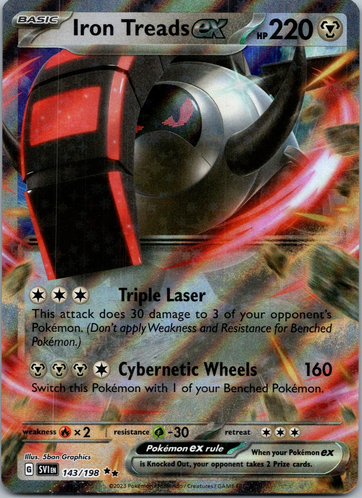 Pokemon Iron Treads ex 143/198 Double Rare NM