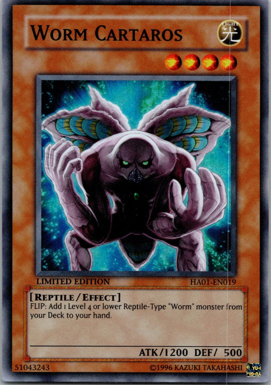 Yugioh Worm Cartaros HA01-EN019 Limited Edition Super Rare NM