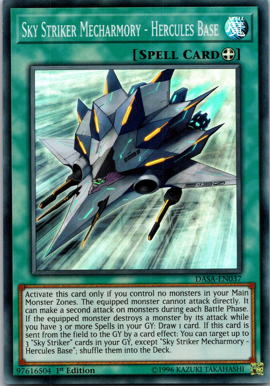 Yugioh Sky Striker Mecharmory - Hercules Base DASA-EN037 1st Edition Super Rare