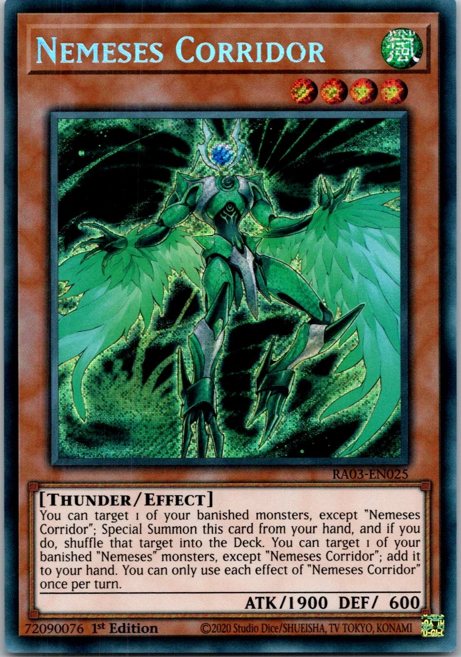Yugioh Nemeses Corridor (Secret Rare) RA03-EN025 1st Edition Secret Rare NM
