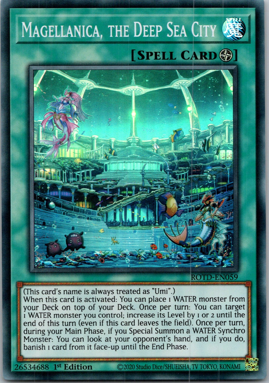Yugioh Magellanica, the Deep Sea City ROTD-EN059 1st Edition Super Rare NM
