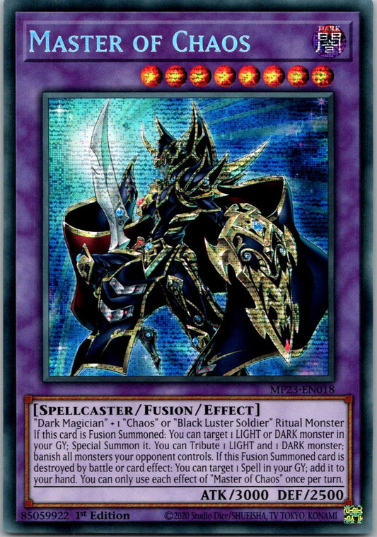Yugioh Master of Chaos MP23-EN018 1st Edition Prismatic Secret Rare NM