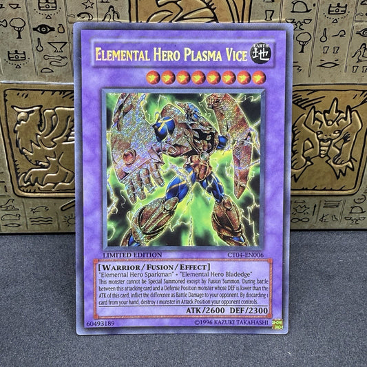 Yugioh Elemental HERO Plasma Vice CT04-EN006 Secret Rare Limited Edition NM