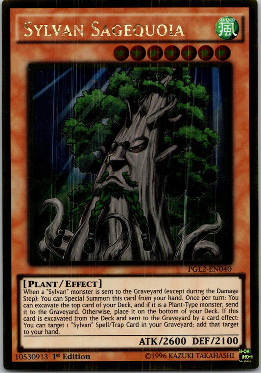 Yugioh Sylvan Sagequoia PGL2-EN040 1st Edition Gold Rare NM