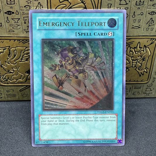 Yugioh Emergency Teleport TDGS-EN053 Ultimate Rare NM