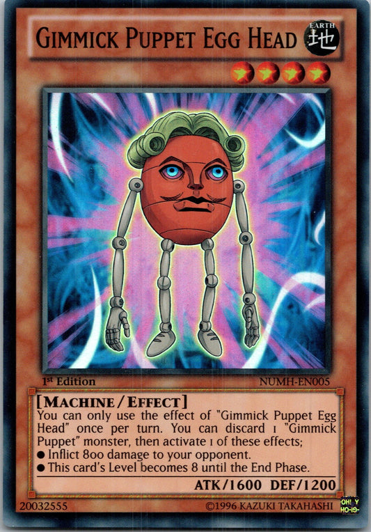 Yugioh Gimmick Puppet Egg Head NUMH-EN005 1st Edition Super Rare NM