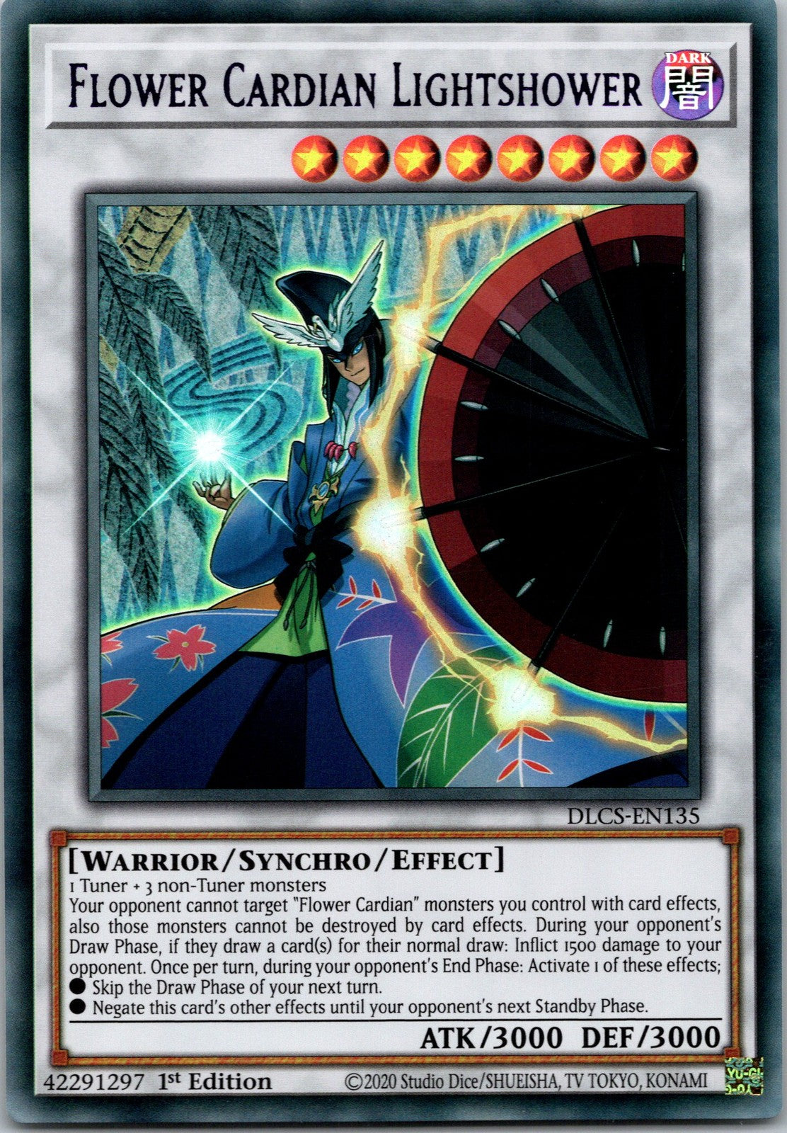 Yugioh Flower Cardian Lightshower (Purple) DLCS-EN135 Ultra Rare 1st Ed NM