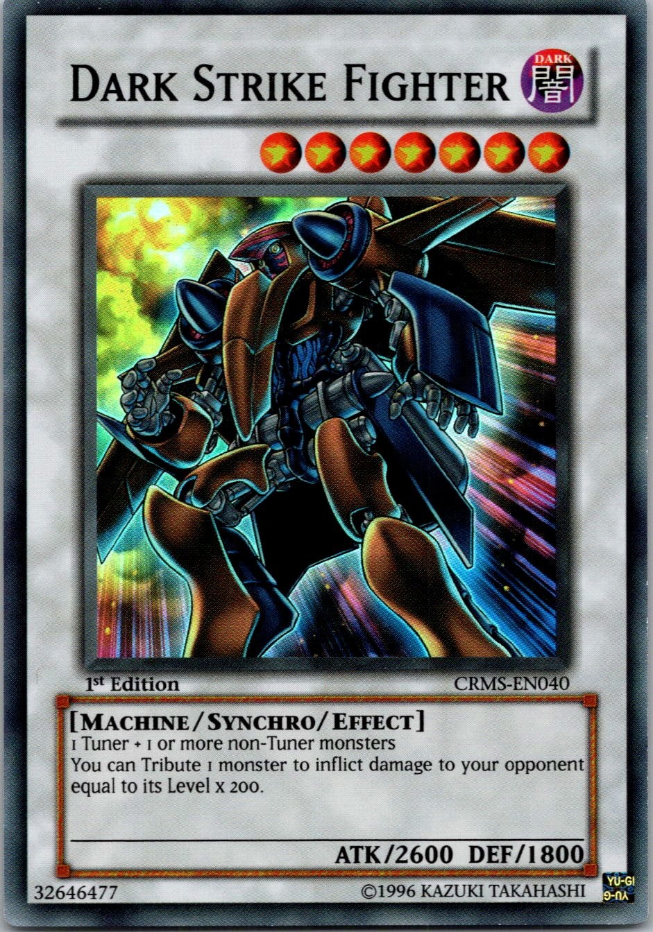 Yugioh Dark Strike Fighter CRMS-EN040 1st Edition Super Rare NM