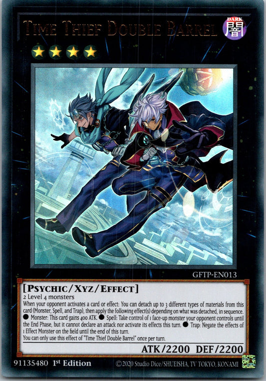 Yugioh Time Thief Double Barrel GFTP-EN013 1st Edition Ultra Rare NM