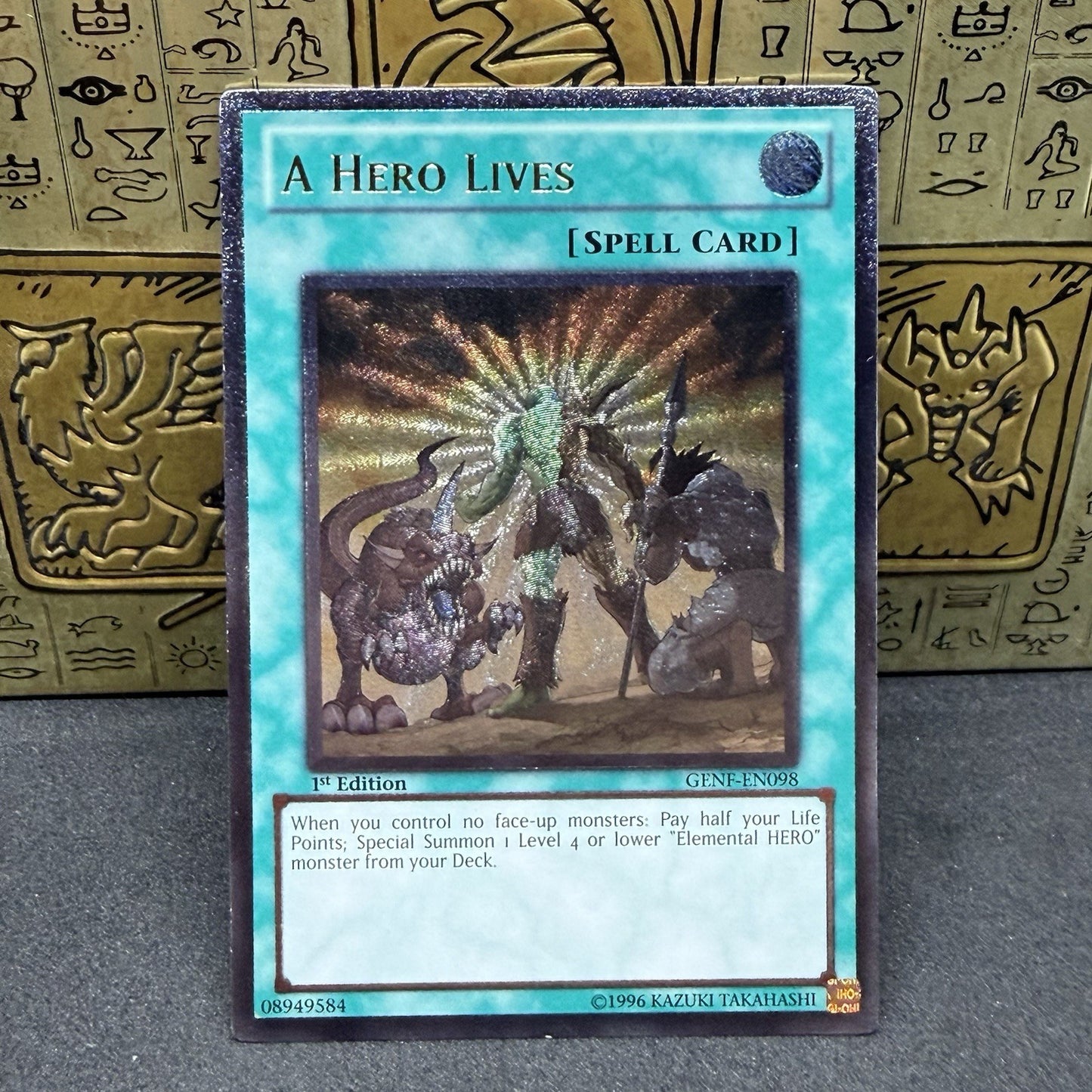 Yugioh A Hero Lives GENF-EN098 Ultimate Rare 1st Edition NM