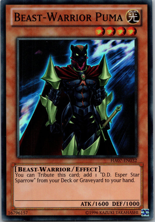 Yugioh Beast-Warrior Puma HA07-EN032 Super Rare NM