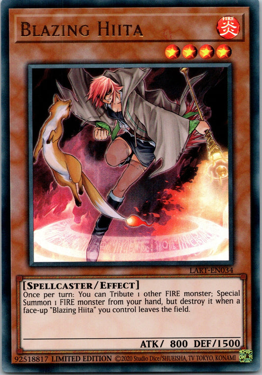 Yugioh Blazing Hiita LART-EN034 Limited Edition Ultra Rare NM