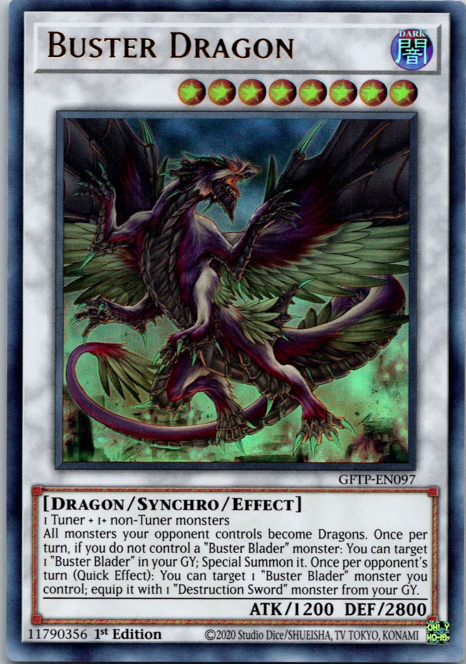 Yugioh Buster Dragon GFTP-EN097 1st Edition Ultra Rare NM