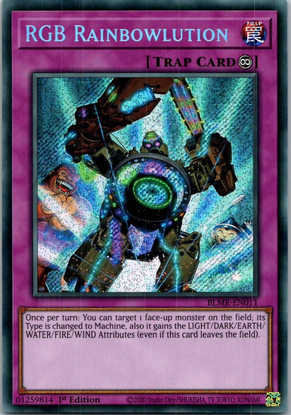 Yugioh RGB Rainbowlution BLMR-EN011 1st Edition Secret Rare NM