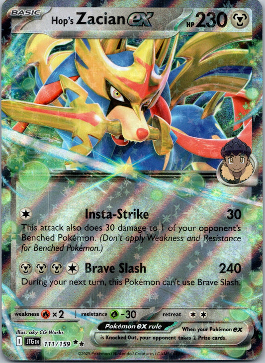 Pokemon Hop's Zacian ex 111/159 Double Rare NM
