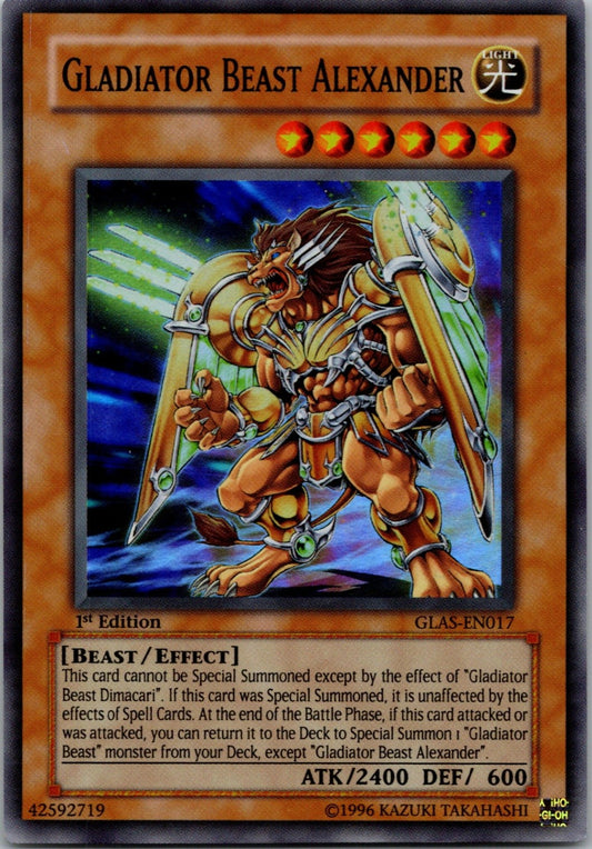 Yugioh Gladiator Beast Alexander GLAS-EN017 1st Edition Super Rare NM