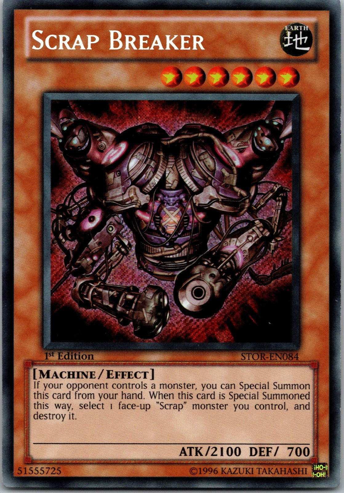 Yugioh Scrap Breaker STOR-EN084 1st Edition Secret Rare NM