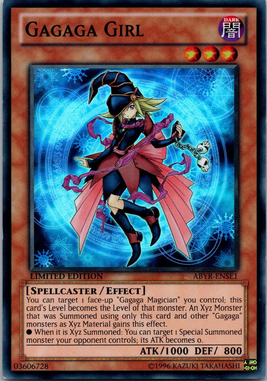 Yugioh Gagaga Girl ABYR-ENSE1 Limited Edition Super Rare NM