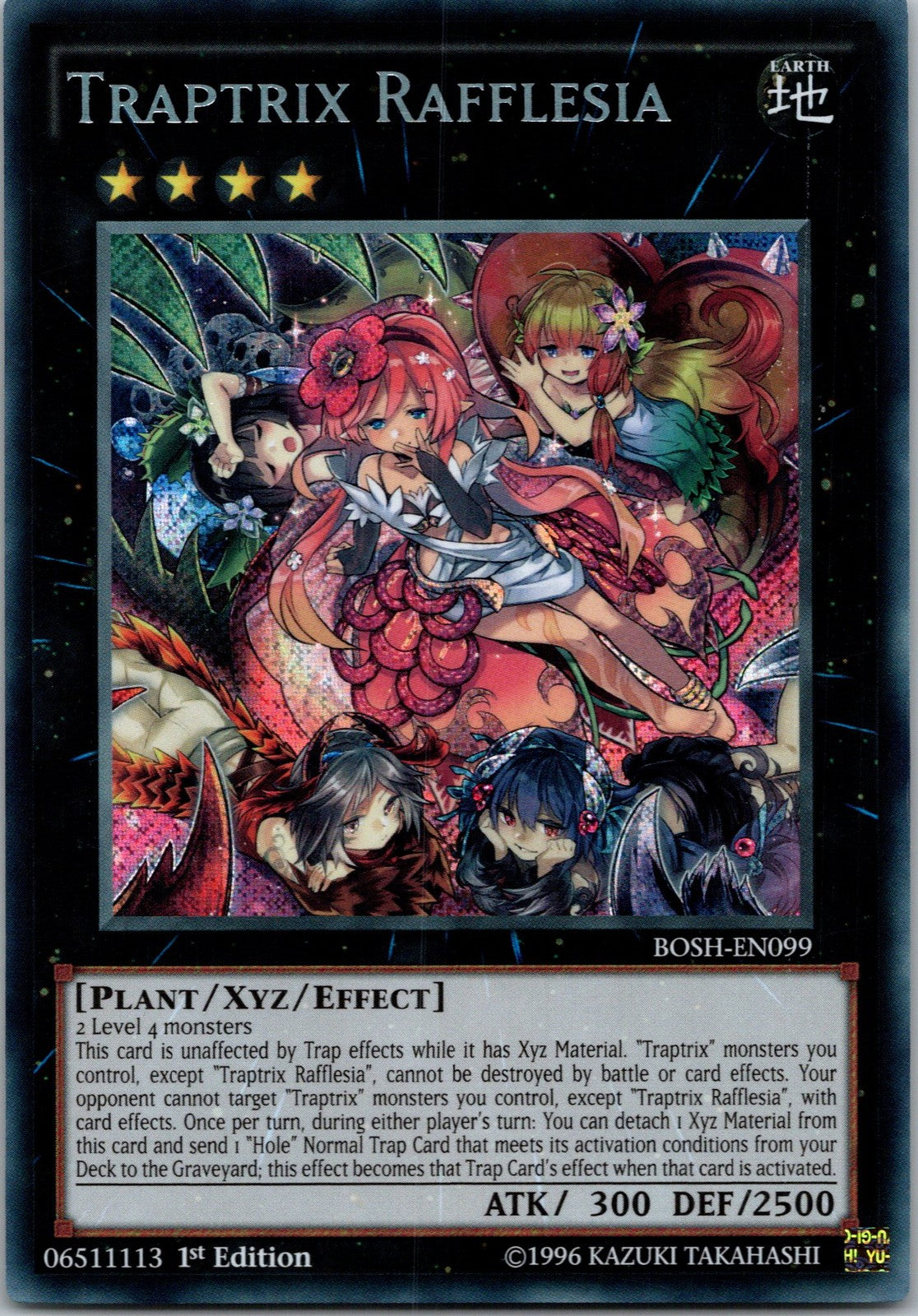 Yugioh Traptrix Rafflesia BOSH-EN099 1st Edition Secret Rare NM
