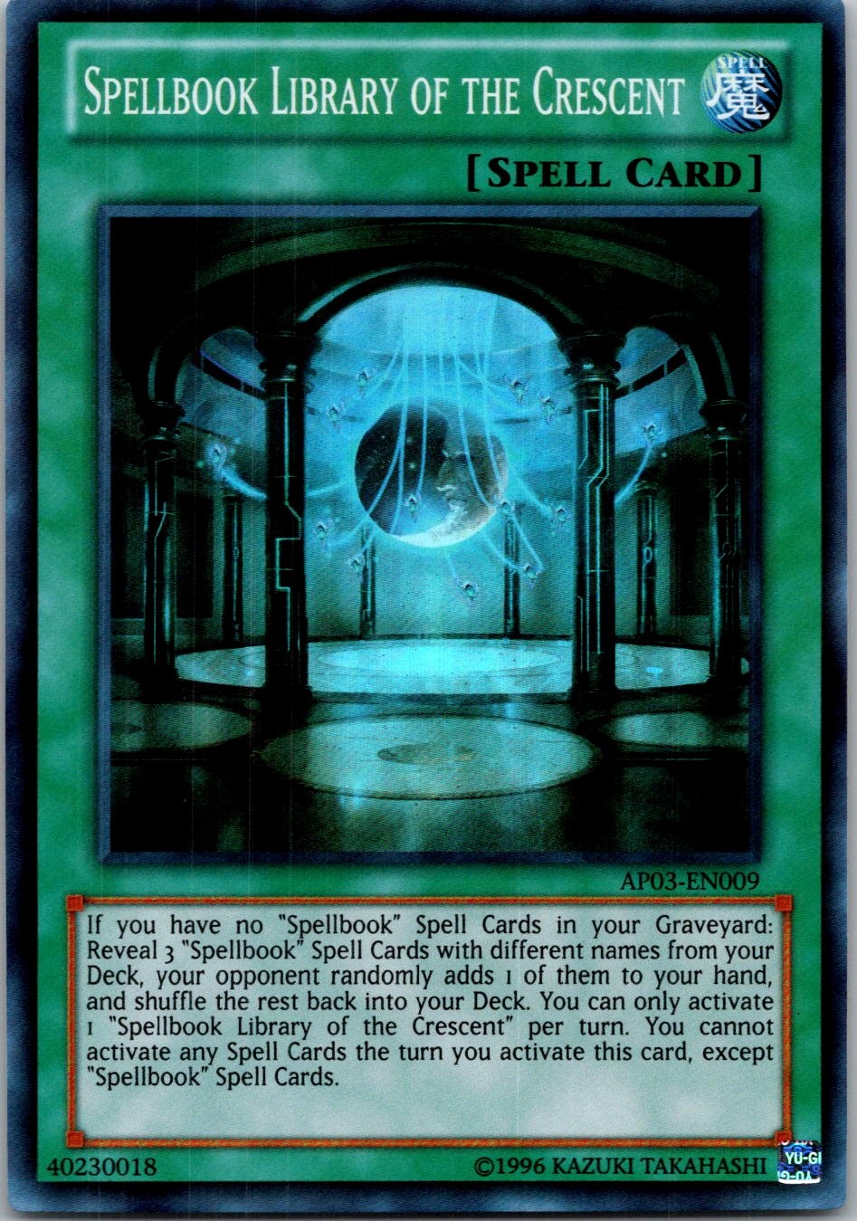 Yugioh Spellbook Library of the Crescent AP03-EN009 Super Rare NM