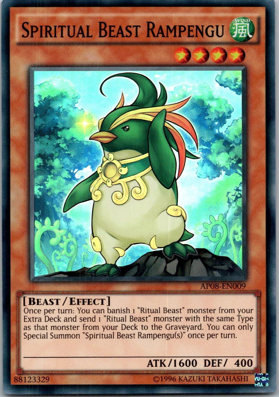 Yugioh Spiritual Beast Rampengu AP08-EN009 Super Rare NM