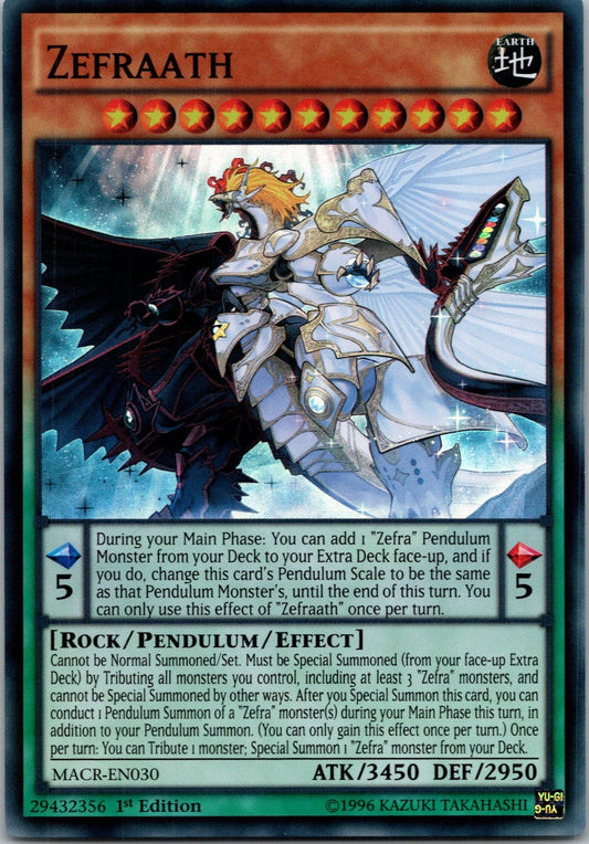 Yugioh Zefraath MACR-EN030 1st Edition Super Rare NM