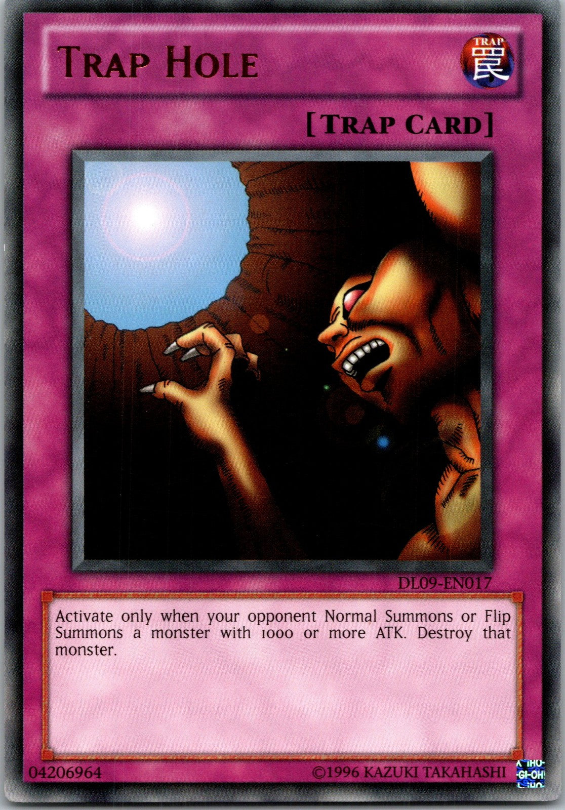 Yugioh Trap Hole (Bronze) DL09-EN017 Rare NM