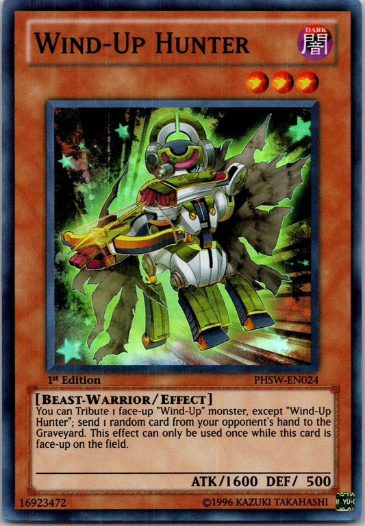 Yugioh Wind-Up Hunter PHSW-EN024 1st Edition Super Rare NM
